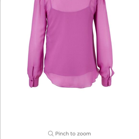 SEE BY CHLOE Purple Striking Georgette Top NWT! - Picture 10 of 16